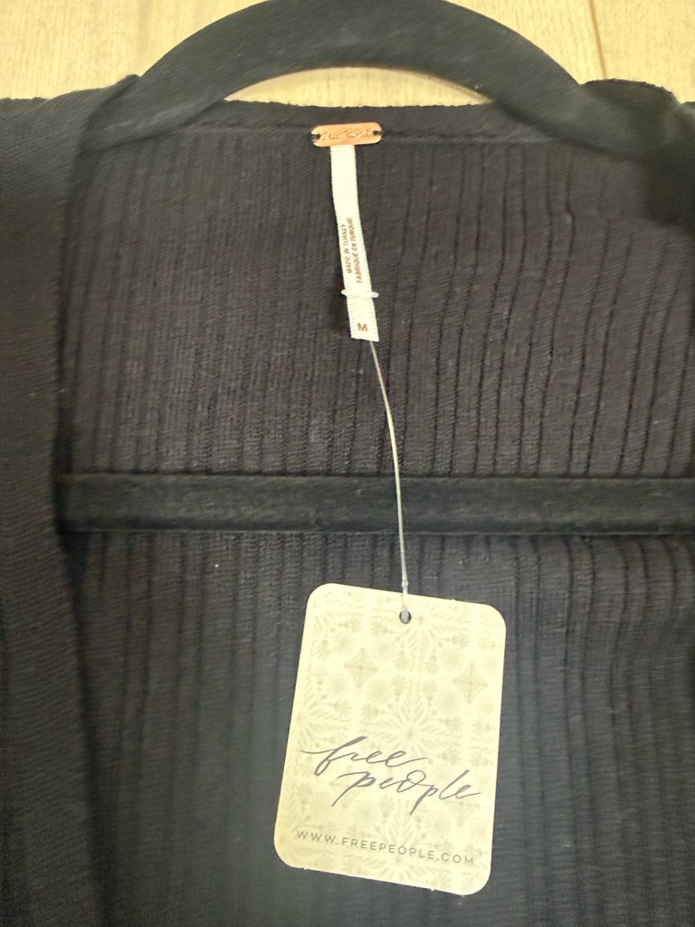 Free People Black Longline Button-Front Cardigan - Picture 5 of 7